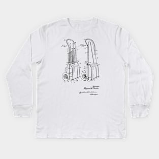 Golf Cart Vintage Patent Drawing Kids Long Sleeve T-Shirt